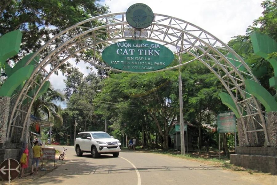 Private car journey from Ho Chi Minh City to Cat Tien National Park covers around 150 - 160km